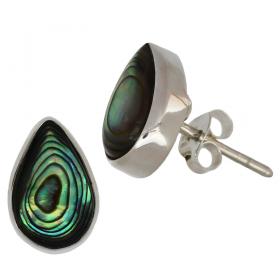 I-be, Paua Muschel Abalone Ohrstecker Tropfen, 925 Silber, 358214 