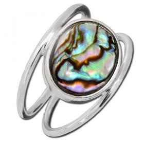 I-be, Paua Muschel Abalone Ring, 925 Silber, 108212-2B 