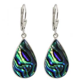 I-be, Paua Muschel Abalone Tropfen Ohrringe,925 Silber, 398204 KB 