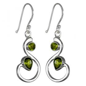 I-be, Peridot Edelsteine facettiert Ohrringe, 925 Silber, im Geschenketui, 39462124 