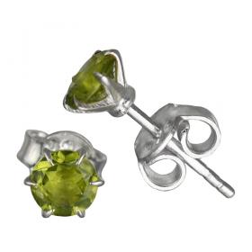 I-be, Peridot Edelstein facettiert Ohrstecker, 925 Silber, im Geschenketui, 354621KF 
