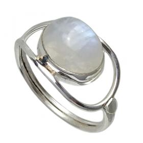 I-be, Regenbogen Mondstein Edelstein Ring 925 Sterling Silber 107912/8x10-S 