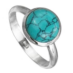 I-be, Türkis Edelstein Ring 925 Sterling Silber 107411/10 