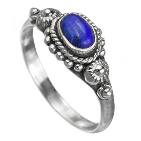 I-be, Lapis Lazuli Edelstein Ring 925 Sterling Silber 102912/4x6 OS 58  (18,5)