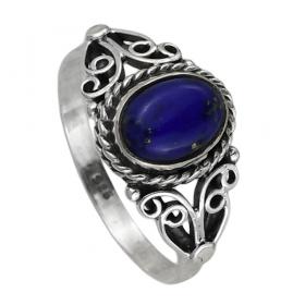 I-be, Lapis Lazuli Edelstein Ring 925 Sterling Silber 102912/5x7 OS 54  Nr.14