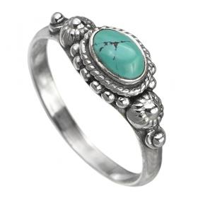 I-be, Türkis Edelstein Ring 925 Sterling Silber 107412/4x6 OS 
