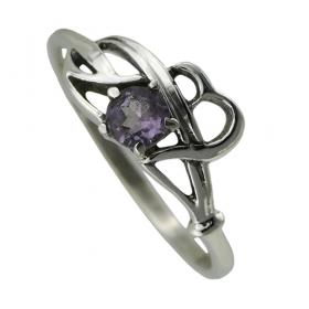 I-be, Amethyst Edelstein Ring 925 Sterling Silber 100325 heart 