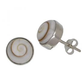 I-be, Shiva Eye Ohrstecker rund, 925 Silber, 358301 