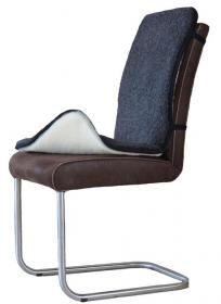 SamWo, Sitzauflagen/ Sitzkissen mit Rückenlehne aus 100% Merinowolle, pflegeleicht, waschbar bei 30 Grad, Grösse 90x40 2 Stück