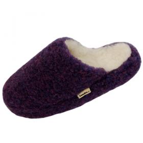 SamWo, Schafwoll-Wohlfühl-Hausschuhe/Pantoffeln 100 % Schafwolle, SWH vio 