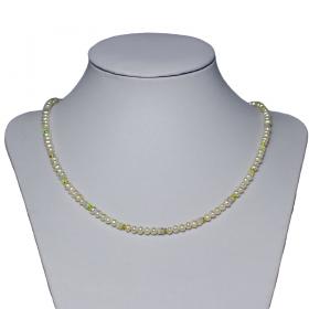 I-be,Süsswasserperlen Opal Collier/ Kette Ø 4 mm, 925 Sterling Silber vergoldet Karabinerverschluss, Länge 42 cm im Geschenketui 44680445/800/42 