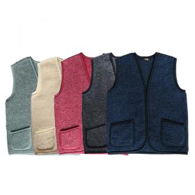 SamWo, Schafwollweste aus 100% Merinowolle, SWWA zip 