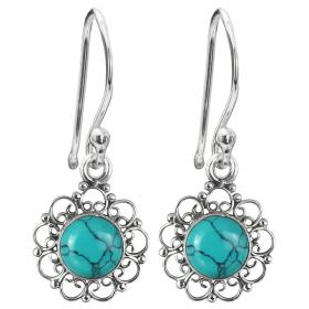 I-be, Türkis Edelstein Ohrringe, 925 Silber, im Geschenketui, 397411 IS 