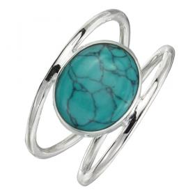 I-be, Türkis Edelstein Ring 925 Sterling Silber 107412/10x12-2B 
